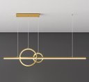 Ver imagem 3 de Pendente Moderno Dourado 90cm Led 28w 3000k Bivolt 14549-pl