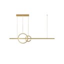 Ver imagem 1 de Pendente Moderno Dourado 90cm Led 28w 3000k Bivolt 14549-pl
