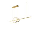 Ver imagem 2 de Pendente Moderno Dourado 90cm Led 28w 3000k Bivolt 14549-pl