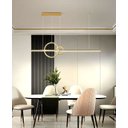 Ver imagem 4 de Pendente Moderno Dourado 90cm Led 28w 3000k Bivolt 14549-pl