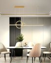 Ver imagem 4 de Pendente Moderno Dourado 90cm Led 28w 3000k Bivolt 14549-pl