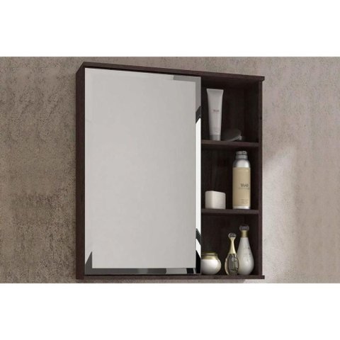 Espelheira de Banheiro Treviso Parede 56x63 Cafe - Mgm