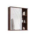 Ver imagem 3 de Espelheira de Banheiro Treviso Parede 56x63 Cafe - Mgm