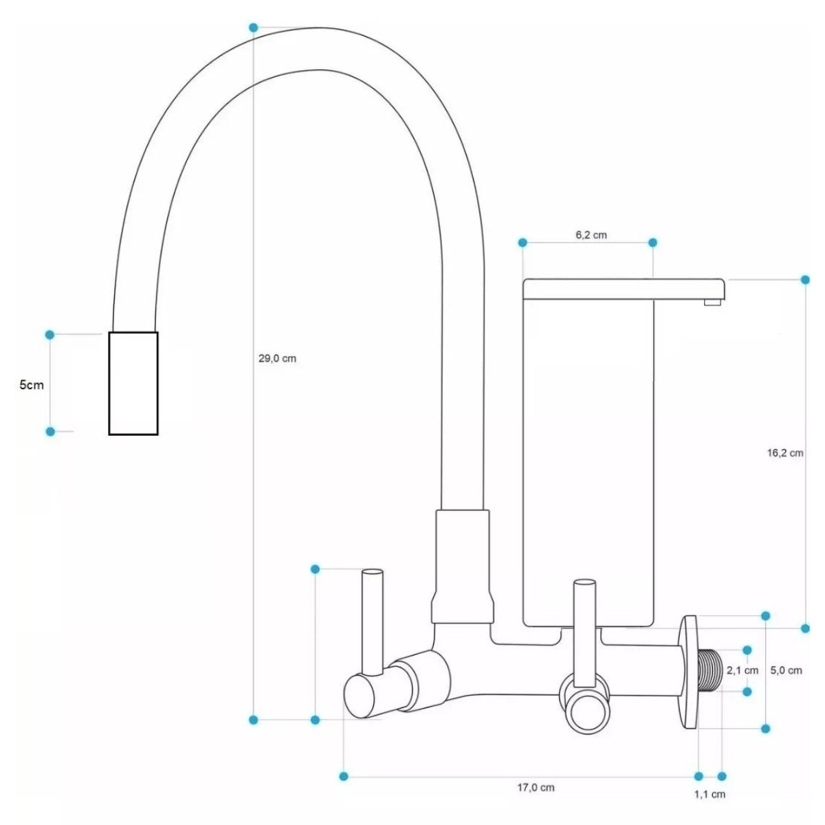 2161 C80 Torneira Gourmet com Filtro Bica Movel Preta para Parede de Cozinha - 3