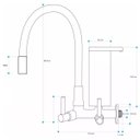 Ver imagem 3 de 2161 C80 Torneira Gourmet com Filtro Bica Movel Preta para Parede de Cozinha