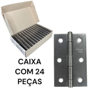 Ver imagem 6 de Dobradiça Porta Inox Caixa 24 Peças - 3" 75mm Ferca
