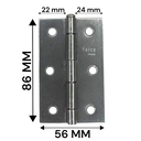 Ver imagem 4 de Dobradiça Porta Inox Caixa 24 Peças - 3" 75mm Ferca