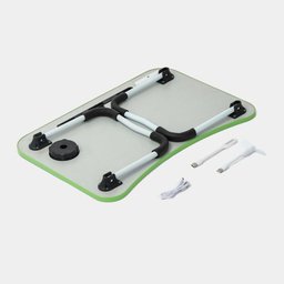 Mesa Notebook Dobrável Completa com Ventilador, Luminária Usb e Suporte Ideal para Cama, Sofá, Praia - 2