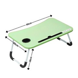 Mesa Notebook Dobrável Completa com Ventilador, Luminária Usb e Suporte Ideal para Cama, Sofá, Praia - 4