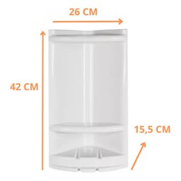 Cantoneira Organizadora para Banheiro Porta Shampoo Sabonete - 3