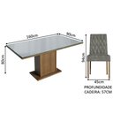 Ver imagem 4 de Conjunto Sala de Jantar Mesa Tampo de Vidro 6 Cadeiras Rustic/cinza/silver Geórgia Madesa