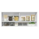 Ver imagem 5 de Armário Aéreo 120cm 2 Portas Correr Vidro Neutral 1 Nicho Branco para Cozinhas Glamy, Lux e Reims