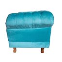 Ver imagem 3 de Conjunto c/ 2 Poltronas Chesterfield Duque Suede Azul Tiffany Para Sala, Tv, Estar, Recepção , decor