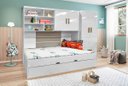 Ver imagem 6 de Jogo de Quarto Chiara 4 Peças - Roupeiro 2 portas, Módulo Aéreo e Cama com Auxiliar - Phoenix Baby