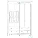 Ver imagem 3 de Guarda Roupa Infantil Elô 4 Portas - Moveis Peroba Amendoa/off White
