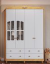 Ver imagem 4 de Guarda Roupa Infantil Elô 4 Portas - Moveis Peroba Amendoa/off White