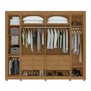 Ver imagem 3 de Guarda-roupa Casal Imperatore 6 Portas 6 Gavetas 100% Mdf com Espelho 81668.285 Amêndoa Clean - Móve