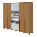 Ver imagem 2 de Guarda-roupa Casal Imperatore 6 Portas 6 Gavetas 100% Mdf com Espelho 81668.285 Amêndoa Clean - Móve