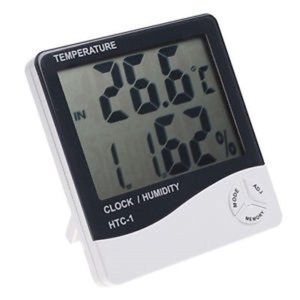 Termometro Digital Relogio Medidor Temperatura Umidade Termo Higrometro com Despertador