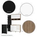 Ver imagem 2 de Cozinha Completa 4 Peças E Balcão Branco Laca E Preto