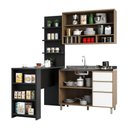 Ver imagem 6 de Cozinha Completa 4 Peças E Balcão Branco Laca E Preto