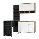 Ver imagem 7 de Cozinha Completa 4 Peças E Balcão Branco Laca E Preto