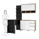 Ver imagem 5 de Cozinha Completa 4 Peças E Balcão Branco Laca E Preto