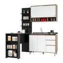 Ver mais imagens de Cozinha Completa 4 Peças E Balcão Branco Laca E Preto