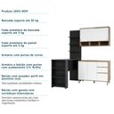 Ver imagem 3 de Cozinha Completa 4 Peças E Balcão Branco Laca E Preto