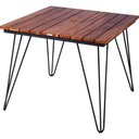Ver imagem 1 de Mesa Quadrada Tarsila Madeira Teca Estrutura Aço Carbono Ecoclear Grafite Tramontina