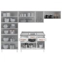Ver imagem 3 de Armário de Cozinha Compacta de Aço Completa Mirage New 14 Portas 2 Gavetas Branco 815484 - Pnr Móvei