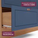 Ver imagem 6 de Cozinha Pérola 270cm com Rodapé 4 Peças Azul/Freijó Yescasa