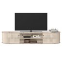 Ver imagem 2 de Rack Tv 75 Pol 183cm Bancada Suspenso Ripado Aurenzo Calacata/off White M20 - D’Rossi