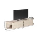 Ver imagem 5 de Rack Tv 75 Pol 183cm Bancada Suspenso Ripado Aurenzo Calacata/off White M20 - D’Rossi