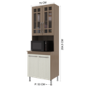 Ver imagem 3 de Torre Quente Modulada com Vidro para Forno Fidelitá Paris 70cm 4 Portas