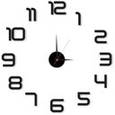 Ver imagem 6 de Super Relógio de Parede 50cm Preto 3d Adesivo Decorativo Luxo Quartz