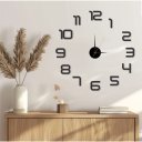 Ver imagem 5 de Super Relógio de Parede 50cm Preto 3d Adesivo Decorativo Luxo Quartz