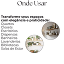 Ver imagem 3 de Quatro Suportes Mão Francesa 20cm Tipo L Embutido para Prateleira de Parede Aço Robusto Branco