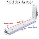 Ver imagem 7 de Quatro Suportes Mão Francesa 20cm Tipo L Embutido para Prateleira de Parede Aço Robusto Branco