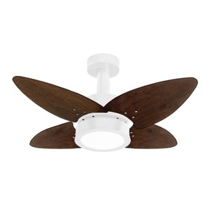 Ventilador de Teto Aspen LED Venti-delta 6000k Branco 4Pás Imbuia 220V+Controle