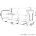 Ver imagem 7 de Sofa Balli 2 Lugares 170cm Pes Madeira Linho 221 Dourado Ezz Dourado