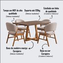Ver imagem 2 de Mesa Isabela 1,2m Freijó Pés Cerejeira Madeira Maciça 4 Cadeiras Débora - Bege Linho