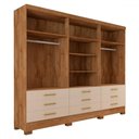 Ver imagem 6 de Guarda-roupa Casal San Diego 6 Portas 9 Gavetas Canelato/brilho - Panorama Móveis