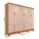 Ver imagem 5 de Guarda-roupa Casal San Diego 6 Portas 9 Gavetas Canelato/brilho - Panorama Móveis