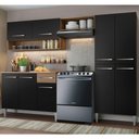 Ver imagem 2 de Armário de Cozinha Compacta Emilly com Balcão Rustic Preto