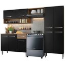 Ver imagem 1 de Armário de Cozinha Compacta Emilly com Balcão Rustic Preto