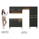 Ver imagem 3 de Armário de Cozinha Compacta Emilly com Balcão Rustic Preto