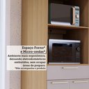 Ver imagem 6 de Paneleiro 70cm 4 Pts 1 Gav C/ Nicho Micro-ondas Elegance Luc Freijó/freijó Brasil/cinammon