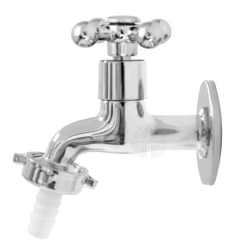 Torneira para Jardim Tanque Metal Alavanca Cromada 1128 C33 Cor: Prateado Casagrande Mundial - 3