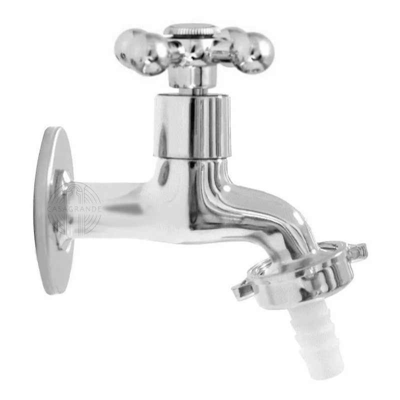 Torneira para Jardim Tanque Metal Alavanca Cromada 1128 C33 Cor: Prateado Casagrande Mundial - 1